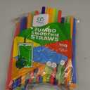 Comfy Package, [100 Count] Jumbo Plastic Smoothie Straws - 8.5"High - Assorted Colors