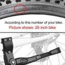 TOPCABIN Bicycle Adjustable Aluminium Alloy Bike Bicycle Kickstand Side Kickstand Fit for 22" 24" 26"- Black