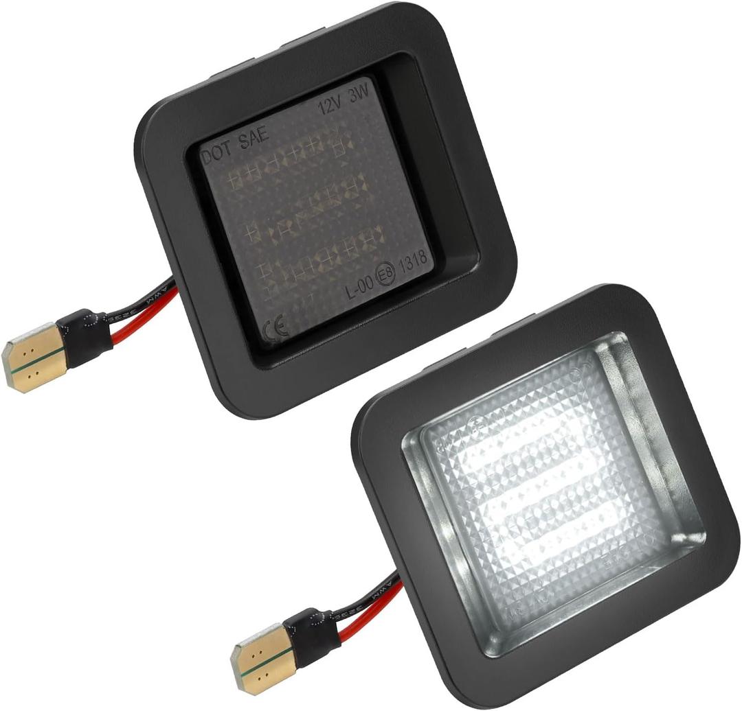 Linkstyle 2PCS 12V LED License Plate Lights Compatible with 20152023 Ford F150 & F150 Raptor, 6000K Smoke Lens LED Tag Light Lamp