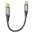 40Gbps USB C for Thunderbolt 4 Cable 0.5FT, 6inch 40Gbps Data Transfer, [8K@60Hz/Dual 4K@60Hz] Short USB C Monitor Cable, 240W Charging USB4 Cord for MacBook,iPad,iPhone 16,SSD,Samsung T7/T5/X5,KYY