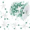 16 ft Ocean Themed Garland Ocean Beaded Starfish Shell Decor Coastal Beaded Beach Garland for Mantle Fireplace Summer Wedding Home Decor Supply(Green)