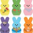 6 PCS Wooden Bunny Sign Decor - Easter & Spring Farmhouse Home Decor for Mantel, Shelf, Table, Centerpiece & Tiered Tray