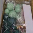 ASTARON 32 Pcs Ball Cake Topper Decorations Mini Balloons Cake Topper Sticks Foam Balls Cake Picks Cake Topper Balls Cake Decorations for Wedding Party Birthday Cake Decorating (Green Gold)