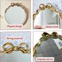 24-Inch Gold Bow Resin Mirror – Perfect Decorative Accent for Nursery and Elegant Baby Room Decor (Gold_1, 24in)