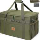 Lemubeane Tactical Camping Storage Bag Utility Tote Bag Camping Kitchen Organizer with Axe Holder & Shoulder Strap (OD Green, Medium (38L))