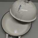 Enameled Round Cast Iron Bread Oven, 6 Qt Cast Iron Dutch Oven for Homemade Sourdough Bread Baking, Bread Pot with Dome Lid & Cotton Potholders (Cream White)