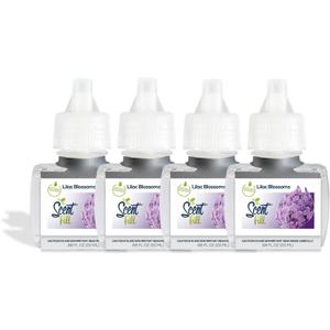 Scent Fill Lilac Blossoms Plug in Air Freshener, 4 Scented Oil Refills
