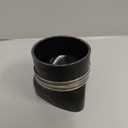 Zookpr 4 Inch Rubber Round to Oval Dryer Vent Adapter with Stainless Steel Worm Drive Clamp Fill All Recessed Dryer Vent,Black,Oval Duct Connector for House