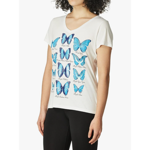 Hanes Women's Short Sleeve V-Neck Graphic T-Shirt S