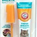 Arm & Hammer for Pets Dental Kit for Cats | Eliminates Bad Breath | 3 Piece Set Includes Cat Toothpaste, Cat Toothbrush & Cat Fingerbrush in Tasty Tuna Flavor,2.5 ounces