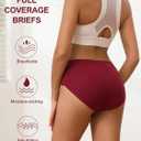 Cotton Underwear for Women High Waisted Full Coverage Briefs Soft Ladies Panties 5 Pack (Large)