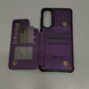 Vinich for Samsung Galaxy S25 Edge Wallet Case with Card Holder, RFID Blocking Credit Slots Kickstand Shockproof Phone Cover Fit for Galaxy S25 Edge 6.7" Purple