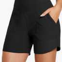 baleaf Women's 3"/5"/7"/9" High Waisted Swim Board Shorts Quick Dry Swimsuits Bottoms Trunks with Pockets (2 pair, Medium)