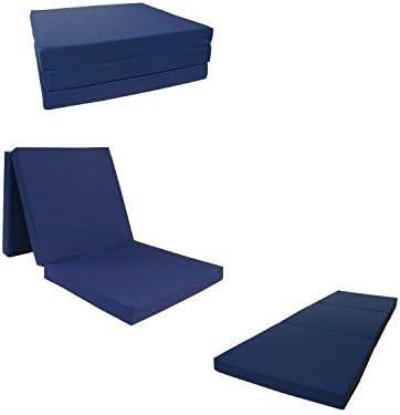 Furniture Trifold Foam Beds, Floor Tri-Fold Bed, Foldable Shikibuton Mattress Cushion Topper Mat for Space Saving Sleepover 48x26