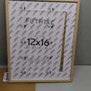 12x16 Oak Wood Picture Frame - Minimalist 12x16 Poster Frame, 12"x16" Picture Frame Wood, Natural Solid Wooden Picture Frames for Wall Art Photo and Prints (1 Pack, Beige)