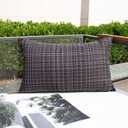 Kevin Textile Pack of 2 Decorative Outdoor Waterproof Pillow Covers Garden Cushion Sham Throw Pillowcase Shell for Patio Tent Couch 12x20 Inch Black