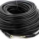 PASOW 3.5mm Stereo Male to Female Extension Audio Cable Cord (100 Feet)