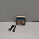 Retro Bluetooth Speaker, Portable Wireless Speaker with Crystal Clear Stereo Sound, Retro Decor for Bedroom Office Kitchen, Birthday Gifts Ideas for Women Men Teens (Green)