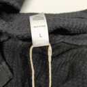 Abonlen Womens Cardigan Lightweight Waffle Knit Long Sleeve Button Down Shirts Fitted Going Out Tops (Black, L)