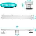Neodrain 24-Inch Linear Shower Drain- with 2-in-1 Flat & Tile Insert Cover, Brushed 304 Stainless Steel Rectangle Shower Floor Drain,Floor Shower Drain