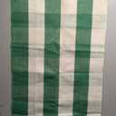 uxcell Buffalo Check Rug,Plaid Outdoor Rug,Layered Door Mat,Cotton Gingham Rugs,Floor Mat for Front Porch/Runner/Bedroom/Kitchen/Farmhouse 51"x24" Green & White