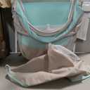 Dream On Me Karley Bassinet, Award Winner Lightweight Travel Baby Bassinet, Foldable Bedside Sleeper, Adjustable Double Canopy, Spacious Design, Soft Fabric, Storage Basket Blue and Grey