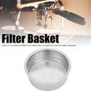 Coffee Filter Basket, Premium Stainless Steel Double Layer Pressurized Espresso Filter Basket 51mm for Portafilter Home Barista Use