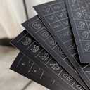 2 x Halloween Airbrush Stencils Nail Sticker, Skull Ghost Bat Nail Art Stickers Nail Stencils Decals, Holiday Design Hollow Nail Guides Decal for Women Decoration DIY Tools 6Pcs (1)