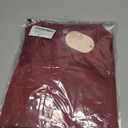 Zeagoo Satin Blouses for Women Silk Button Down Shirts Long Sleeve Tops (Red, L)