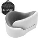 Loouforial Travel Neck Pillows for Airplanes, 100% Lightweight Memory Foam Neck Pillow, Compact and Ergonomic Airplane Pillow for Traveling, Car Rides, and Home Use