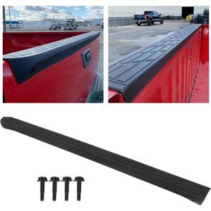 HECASA Tailgate Molding Top Protector Cap Compatible with 2007-2014 Chevy Chevrolet Silverado/GMC Sierra 1500 2500 3500 Replacement for 25844299 GM1904104 Truck Spoiler Protector Cover Black