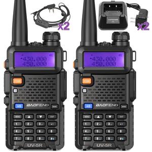 Baofeng UV-5R Radio Ham Radio Handheld UV5R Long Range Dual Band Rechargeable High Power Two Way Radio Walkie Talkies with 1800mAh Li-ion Battery and Earpiece for Hunting Camping Survival Gear,2 Pack