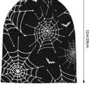 Halloween Skull Pumpkin Beanie Chemo Hat Cancer Headwear Knitted Hats Slouchy Cap for Adults Women Men (Black)