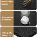 Color&Geometry Anti Fatigue Cushion Kitchen Mat for Floor -17"x59",Easy Clean, Water & Oil Proof, Anti Slip, Foam Rubber Runner Rug for Front Sink Comfort Standing,Black