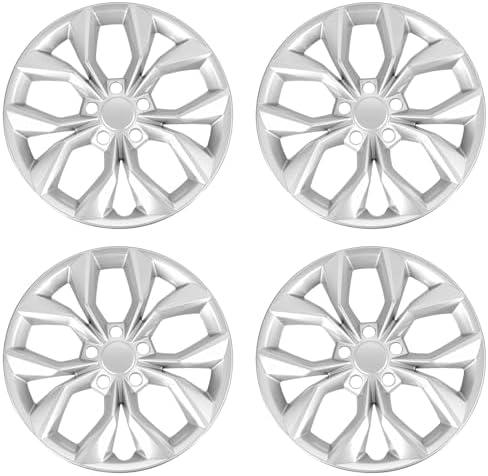 WEISIGAO Hubcaps for Honda CRV 2023 2024; 17 inch Wheel Covers; Set of 4 Pcs (Silver)