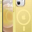 Newfuture Designed for iPhone 12 Case/iPhone 12 Pro Case with Magnetic [13 FT Military Drop Protection] [Compatible with Magsafe] Translucent Shockproof with Anti-Fingerprint Phone Case, Yellow