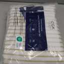 Duvet Cover Full Size Set - Extra Soft Full Size Duvet Cover 80 x 90 with 2 Pillow Shams - Hotel Luxury Easy Care and Fade Free w/Zipper Closures & Ties - Comfy Breathable Bedding Set (Beige Stripes)