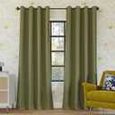 Sun Zero Nordic 2-Pack Theater Grade Noise Reducing Extreme 100% Blackout Grommet Curtain Panel Pair, 52" x 63, Sage Green