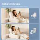 Kayfia Reading Pillow, Gel Memory Foam Back Rest Pillow, 19", Ivory, Standard