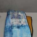 OSAM SPACE Turquoise Abstract Blue Grey Half Round Door Mat Indoor Entrance Mat 24 X 36, Absorbent Doormats Area Rugs Non-Slip Semi Circle Floor Mats for Home Kitchen Outdoor (Abstarct Art Plaid Buffalo)