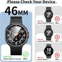 3 x shenou 5+5 Pack Cases for Samsung Galaxy Watch 8 Classic 46mm with Screen Protector, Hard PC Bumper Case and Tempered Glass Protective Cover for Men/Women