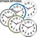 AKCISOT Wall Clock, Modern Small Wall Clocks Battery Operated 8 Inch, Silent Non-Ticking Analog Classic for Office, Home, Bathroom, Kitchen, Bedroom, School(Black)