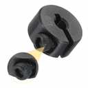 uxcell 16pcs Single Split Shaft Collar 1/8" Bore One-Piece Clamping Collar, 1/2" OD, 1/4" Thickness, Black Oxide Steel Set Screw Lock Collar Clamp