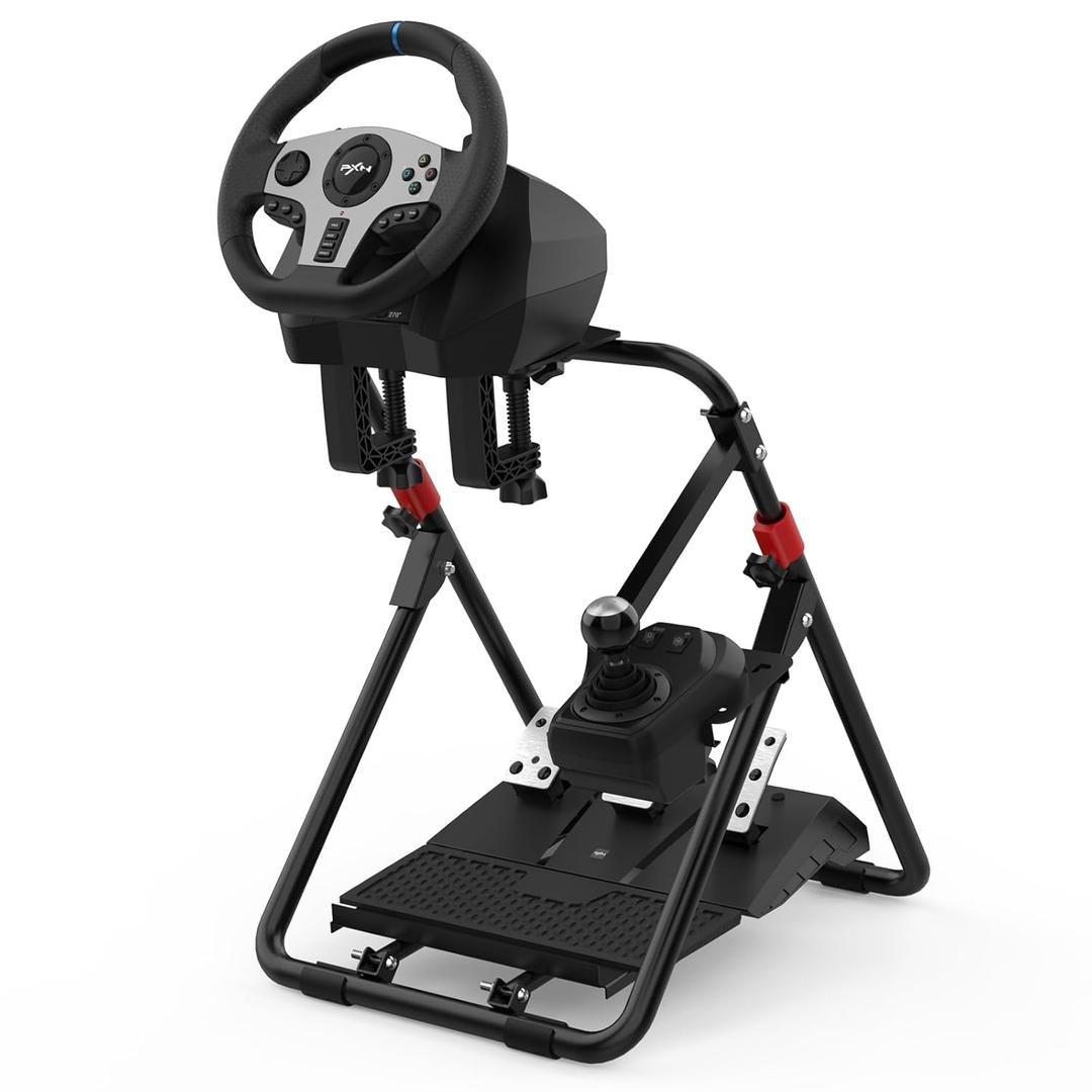 PXN-A9 Steering Wheel Stand for Logitech G29 G25 G27 G920 G923 for Thrustmaster T300RS/T300GT/ T500RS/TGT/TS Foldable Racing Simulator Cockpit Adjustable Racing Wheel Stand