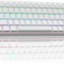 AULA WIN68 HE Mechanical Gaming Keyboard 60%, Hall Effect Magnetic Switch, Fast Trigger Mode Adjustable Actuation, 8000Hz Polling Rate, RGB Backlit, Wired White Keyboard for Laptop/PC Gamer