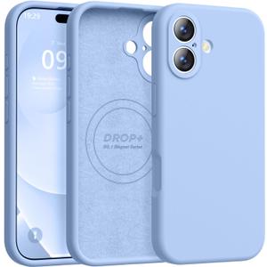 Ktele Magnetic for iPhone 17 Case [Compatible with Magsafe] [Premium Silicone Satin-Smooth Touch] Slim Shockproof Anti-Scratch Microfiber Lining Case, 6.3 inch, Light Blue