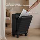 Top Opening PC Hard Shell Suitcase, 20-inch International Carry On Luggage with TSA Lock, 360 Silent Spinner Wheels, Lightweight - Ideal for Business Travel Suitcase (Black, Carry-On 20-Inch)
