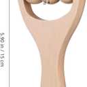 2Pcs Wooden Foot Massage Rollers Reflexology Handheld Foot Massager for Neck Back Leg Muscle Relief and Trigger Point Therapy