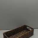 HOSROOME Water Hyacinth Storage Basket for Shelves Wicker Baskets for Organizing Toilet Paper Basket for Toilet Tank Top Decorative Basket for Closet, Bedroom, Bathroom, Entryway, Office Desk (Brown)