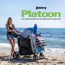 Joovy Platoon Utility Cart - The Ultimate Beach Wagon with All-Terrain Wheels, Removable Storage Basket, Personal Organizer, 150Lbs Capacity